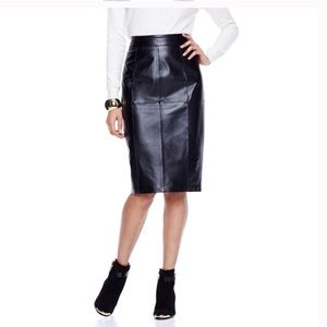 Hal Rubenstein Leather Pencil Skirt